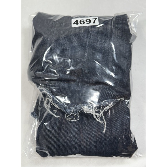 Whimsigoth Raw Edge Indie Sleaze Denim Dress Women L Butt Dwn Drawstring Waist - Picture 5 of 5